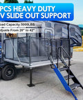 RV Slide Out Support Jacks for Stability and Sag Prevention, Adjustable 19 to 42 Inches, 5000 Lbs Each, installed on RV