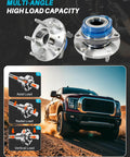 2-Pack Sealed Front Wheel Hub Bearing Assembly 513121 5-Lug w/ ABS, diagram showing axial, radial, and vertical load capacity, truck illustration