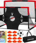 Backyard Soccer Goals Set Of Two Six By Four Feet Portable Pop Up Training Goals With Target Net Ball Cones Durable 450D Oxford Cloth And Fiberglass Poles Super Easy Kid Friendly Outdoor Gift For Kids
