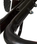 100 Pound Pro Grade Turf Spreader For Contractors With Weatherproof Poly Hopper, rugged powder coated steel frame detail