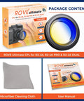Anti-Glare Circular Polarizer CPL Filter For R2-4K Dash Cam Series Pro, R2-4K PRO, And R2-4K DUAL With USB C Compatibility package contents