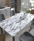 Dining table with Black And White Marble Peel And Stick Wallpaper For Kitchen Counters And Backsplashes No Glue Needed Self Adhesive