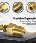 Heavy Duty Solid Brass Brake And Coolant Bleeder Replacement Kit Drop In Fit For Cars And Trucks with hexagonal head and uniform threads.