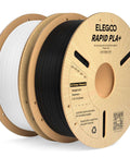 Rapid PLA Plus Filament 1.75mm Black And White 2kg Pack For Speedy 3D Printing Up To Six Hundred Millimeters Per Second, Dual 1kg Spool Set
