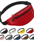Waterproof Fanny Pack For Women And Men Crossbody Waist Bag With Zipper Adjustable Strap Perfect For Running Hiking Travel Outdoor Workouts Belt Pack For Active Lifestyles in multiple colors