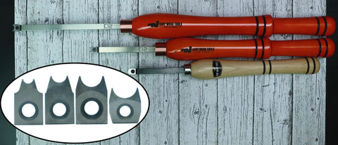 Pro Grade 3/16 Inch Negative Rake Beading Cutter For Woodturning Lathe Projects with interchangeable heads for precise cuts.