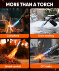 High Heat Propane Torch Gun With Adjustable Flame And Safety Lock used for campfires, snow melting, weed control, and DIY tasks