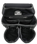 Front view of Electrician's Combo Belt With Pro-Comfort Back Support, showing rugged pouches for tools, Heavy Duty Work Belt For Pros.