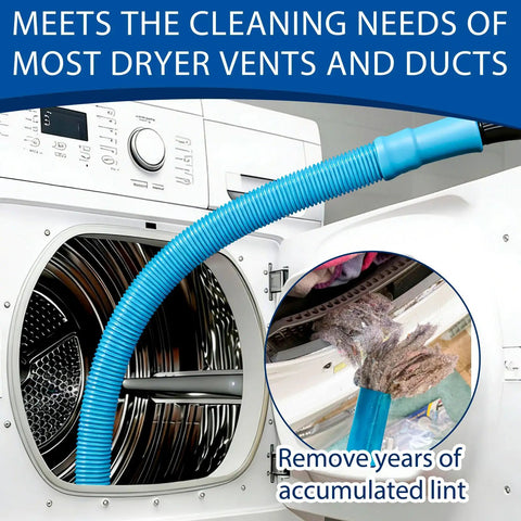 All In One Dryer Vent Cleaning Kit With Flexible Hose And Lint Brush Set Vacuum Attachments For Universal Compatibility demo