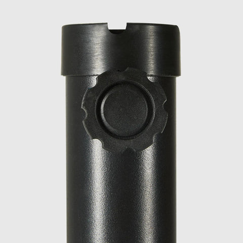Universal Heavy Duty Patio Umbrella Cross Brace Stand For Outdoor Umbrellas, Aluminum Construction, detail of adjustment knob