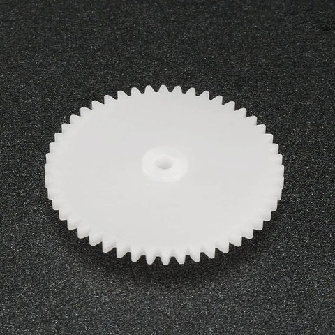 Set Of 50 Plastic Gears With 56 Teeth Model 562A Reduction Worm Gear For RC Cars And Robot Motors, single gear on black background