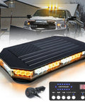 American Flag Pattern Rooftop Strobe Beacon Bar With Controller for Construction Vehicles and Work Trucks in use