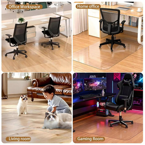 Clear Chair Mat For Hard Floors 48 Inch By 60 Inch Protects Hardwood Tile And Wood Floors From Rolling Office Chairs Under Desk