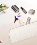 Grab And Go Travel Hair Tools Organizer Case For Dyson Airwrap And Shark FlexStyle Attachments, open with accessories, beige