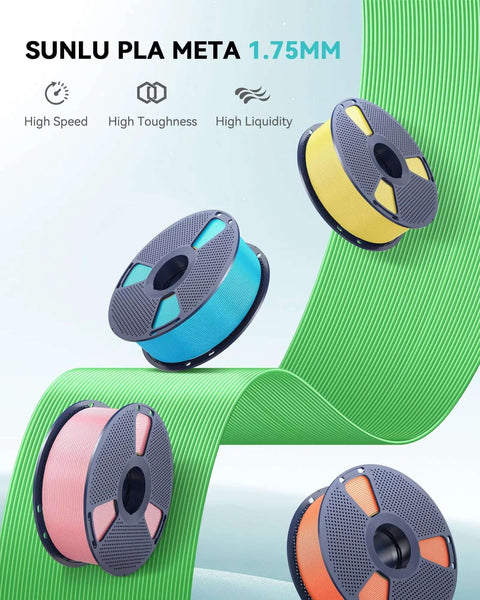 High Speed PLA Meta Filament For 3D Printing, 1.75mm, 1kg Spool In Mint Green, Ultra Tough, Neatly Wound, Plus Minus 0.02mm