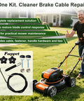 Upgrade Your Ride With This Premium Fwppet 133-1998 Brake Cable Repair Kit Perfectly Made For Toro TimeMaster Mowers To Fix Blade Engagement And Control Cables Like A Pro. Brake cable repair kit with cable, knobs, bolts, ties and hardware for Toro TimeMaster mower