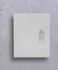 Front view of Rugged Outdoor Ready Weatherproof Electrical Junction Box Enclosure 25x30x14cm With Safety Lock mounted on wall