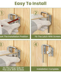 4 Inch Sliding Door Loop Lock With 90/180 Degree Install, U-Bolt Security Latch installation steps for interior doors