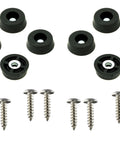 Eight Handy Round Black Rubber Feet With Metal Insert And Screws For Electronics Kitchen Cutting Boards Woodworking Non Marking