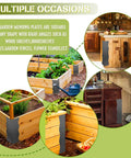 8-Pack Heavy-Duty Metal Corner Brackets For Raised Garden Beds shown in various uses with wooden beds and shelves indoors and outdoors