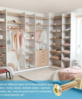 Bedroom wardrobe interior with Eight Pack Bunk Bed Bolts Kit With Hex Socket Cap Barrel Screws Nuts And Handy Wrench for assembly