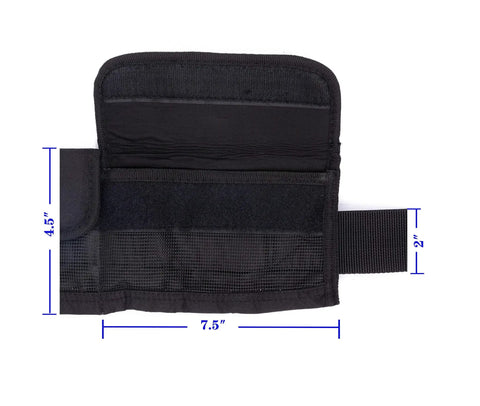 4 Pocket Neoprene Scuba Weight Belt With Quick Release Buckle For 32 To 52 Inch Waists shown with dimensions