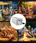Top Shelf Rotisserie Motor For Electric Grill And Backyard Pit Serving As A Smooth Operator Handling Up To 100 Pounds With Heavy Duty Stainless Steel Build displayed at outdoor gatherings.
