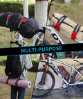 Bike Rack Straps 2 Pack With Extra Wide Silicone Anti Slip Coating For Real Grip And No Slippage on bike bags and gear