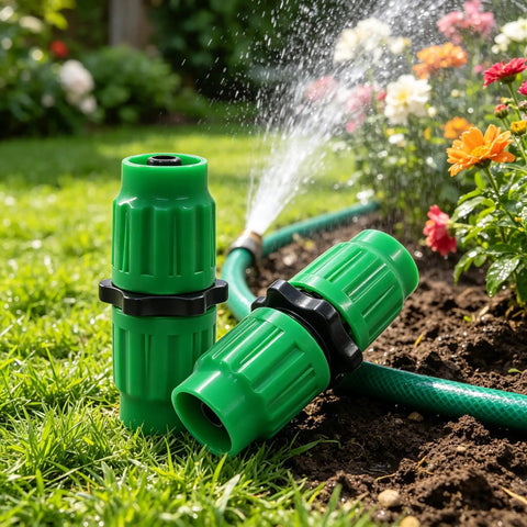 12 Pack Expandable Garden Hose Repair Kit With Dual Channel Leak Proof Connectors And Heat Resistant Green Coating For 25 50 75 100 Ft Fixing Burst Tubes Quick And Easy Garden Essentials on hose