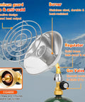 Portable Propane Heater For Camping And Outdoors with aluminum guard, stainless steel burner, and adjustable gas valve.