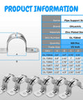 Heavy Duty Pipe Straps Two Hole EMT Conduit Clamps Half Inch Galvanized Steel U Brackets for secure pipe support.