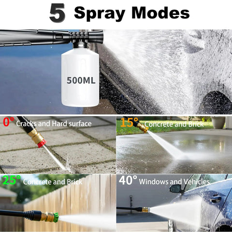 New Upgrade Beast Power Washer With 4 Quick Connect Nozzles 3.2 GPM Inlet Hose And Filter 500ml Soap Tank spray modes