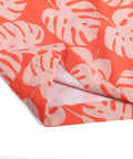 Close-up of fabric detail for Orange Mens Swim Trunks No Lining Beach Shorts With Two Zip Pockets Quick Dry Fabric Drift Surf Vibe