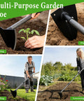 Heavy Duty Garden Hoe With Adjustable Long Handle From 30 To 72 Inches used for weeds removal, cultivating, digging, and loosening soil