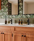 Double sink setup with oil rubbed bronze one hole bathroom faucet with one handle lever, rustic lavatory basin mixer tap.