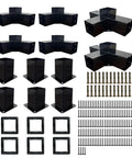 Beefed Up Iron Pergola Bracket Kit For 4x4 Posts With 3 Way And 4 Way Corner Brackets Includes Metal Base And Screws
