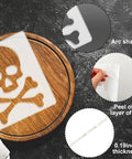 Human Skull Router Templates For Woodworking Badass Clear Acrylic Inlay Jigs For Precision Routing And DIY Project Builds Pro Level 5Mm Thick Template Kit For Smooth Results on wooden background.