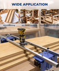 58 Inch Router Flattening Sled For Woodworking 5.5 Inch Height Adjustable Slab Flattening Jig in workshop with woodworking