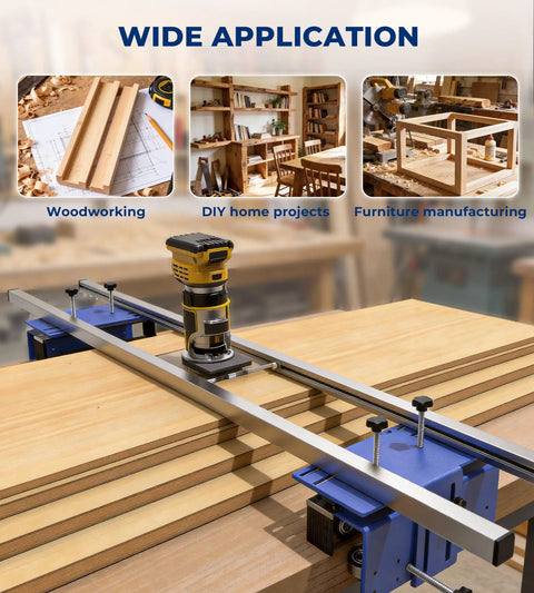 58 Inch Router Sled For Flattening Wood Slabs And Table Tops, Height Adjustable 5.5 Inches, Pro Grade Heavy-Duty Planer Sled