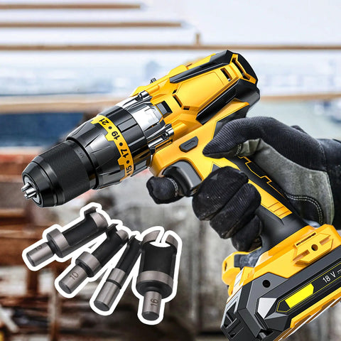 Rock Solid Wood Plug Hole Cutter Drill Bit Set For No Sweat Gap Repairs Built Heavy Duty With Premium Steel Construction includes a drill and cutters.