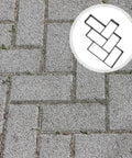 Garden Paving Mold For Concrete Walkways And Patios, Easy To Use Plastic Rectangular Floor Mold For Brick Style Paving, 19.76 By 15.86 Inches, Durable Polypropylene Construction, Black