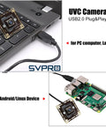 12MP Auto Focus USB Camera Module For PC And Laptop With 4K 30fps And 1080P 60fps UVC USB Two Point Zero Webcam Board Great For Streaming And Vid Calls Industrial Machine Vision IMX362 Sensor PDAF shown connected to a laptop and Linux board.