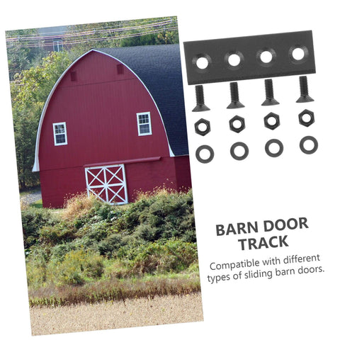 Sliding Barn Door Track Connector Kit With Metal Flat Mending Plate Set for repairing tracks