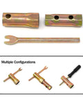 Nine Piece Metric Motorcycle ATV UTV Tool Kit with sockets, open-end wrench, and screwdriver in multiple configurations