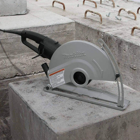 Heavy Duty 15 Amp Corded Angle Cutter With 14 Inch Super Joint System and AC Or DC Switch on concrete slab