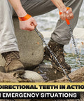 Pocket Chainsaw For Survival With Bag Stainless Steel 25 Inch Folding Tree Saw With Bi Directional Teeth cutting log