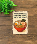 Dope Ramen Food Art Metal Sign 8x12 Tin Wall Decor For Kitchen Office Garage Or Home Aluminum Plaque With Rustic Vintage Vibe And Easy Mounting Holes In Any Room on wooden background with green plant