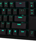 Premium Red Mechanical Gaming Keyboard Displaying Bold Per Key Full RGB Color Backlight And Responsive Keys for gaming.