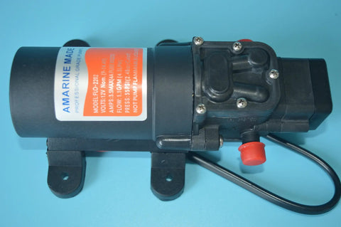 12V Water Pressure Diaphragm Pump Self Priming For RV Boat Caravan Marine Use 4.3 Liters Per Minute 1.1 GPM 35 PSI