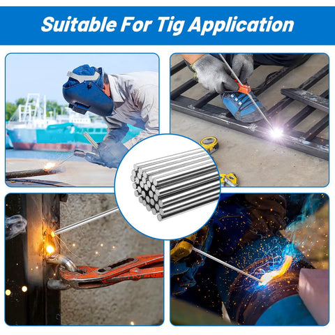 Pro Grade TIG Welding Rods 20 Pcs ER308L Stainless Steel Filler Wire 1/16 x 16 In Low Splatter application in welding scenarios